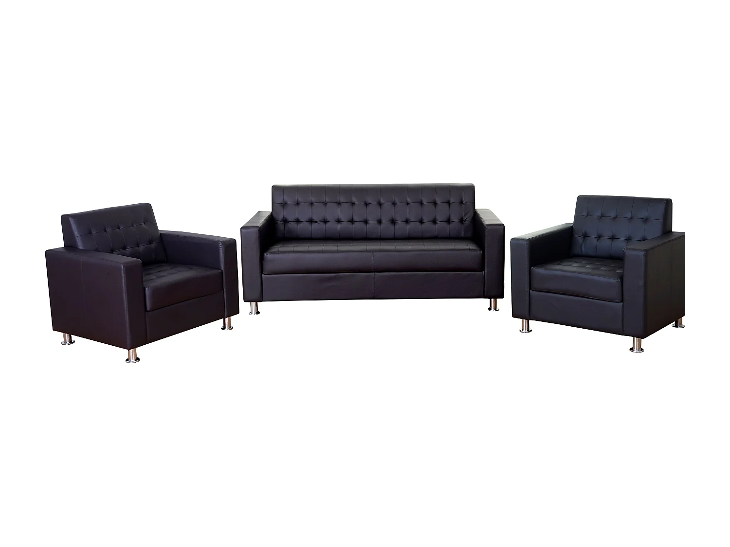 Sofagarnitur Pori (3-teilig), Coffee