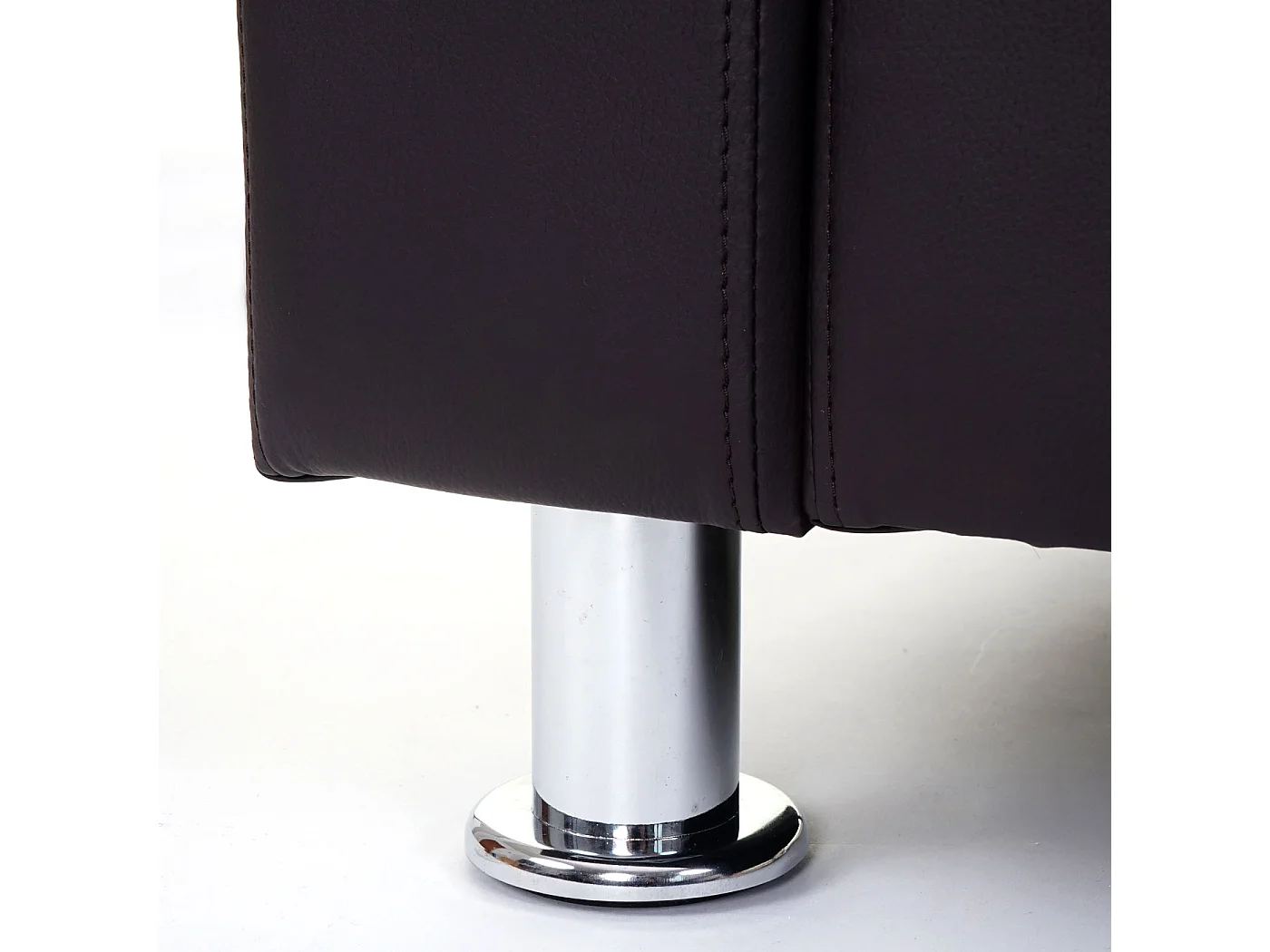 Salotto componibile club elegante Kunda T760 design moderno ecopelle composizione 3-1-1 marrone