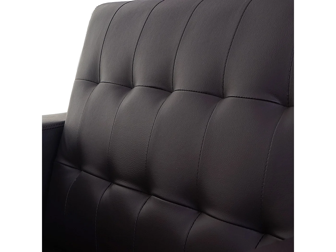 Salotto componibile club elegante Kunda T760 design moderno ecopelle composizione 3-1-1 marrone