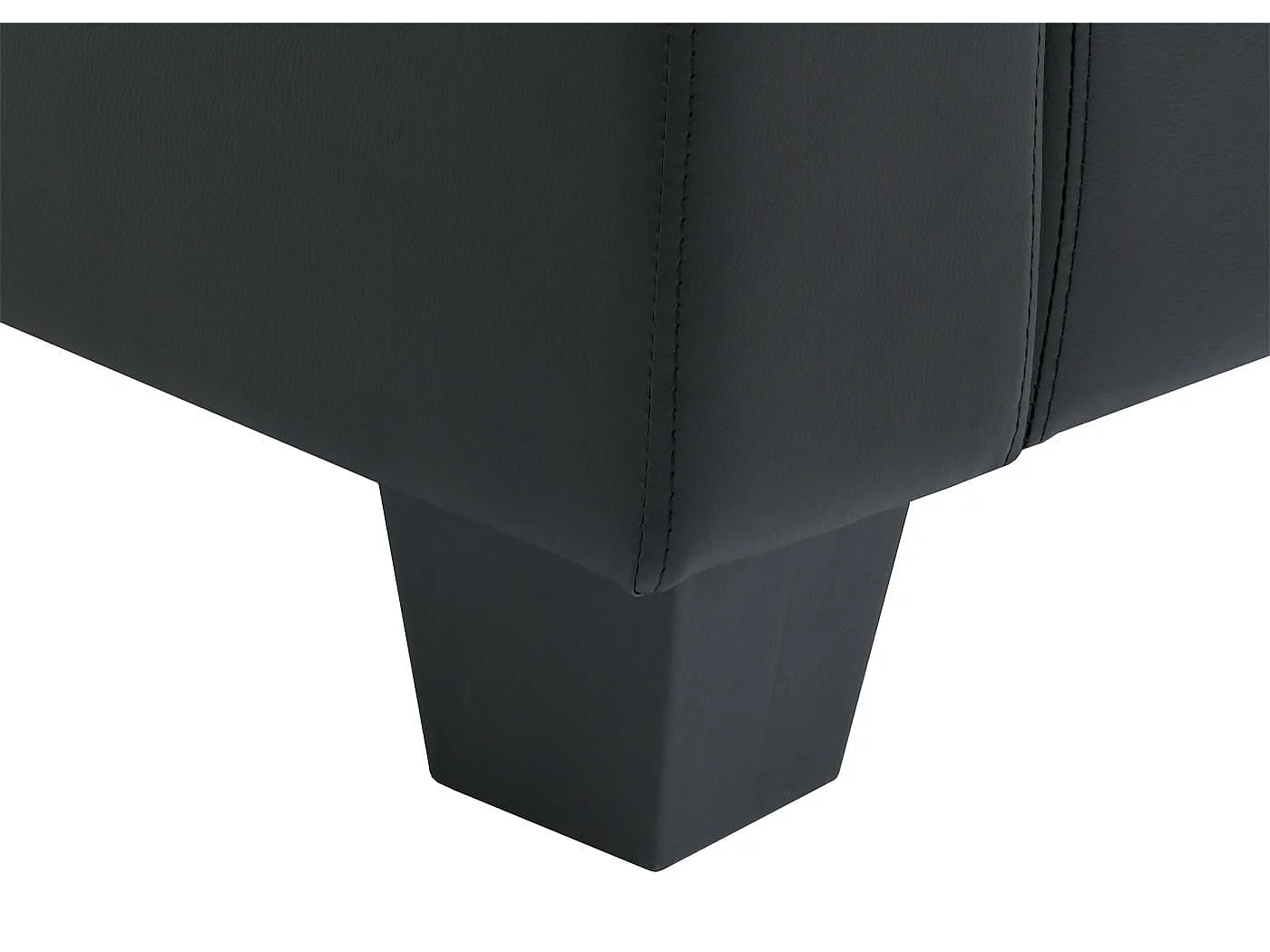 Salotto componibile lounge moderno elegante Lille M65 composizione 3-1-1 ~ecopelle nero