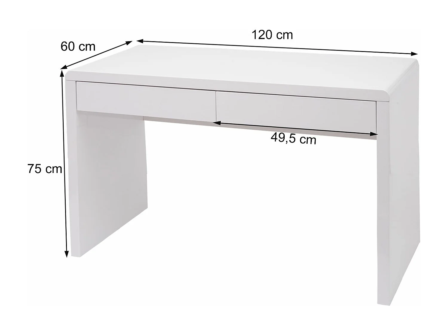 Coiffeuse MCW-G5,  120x60cm