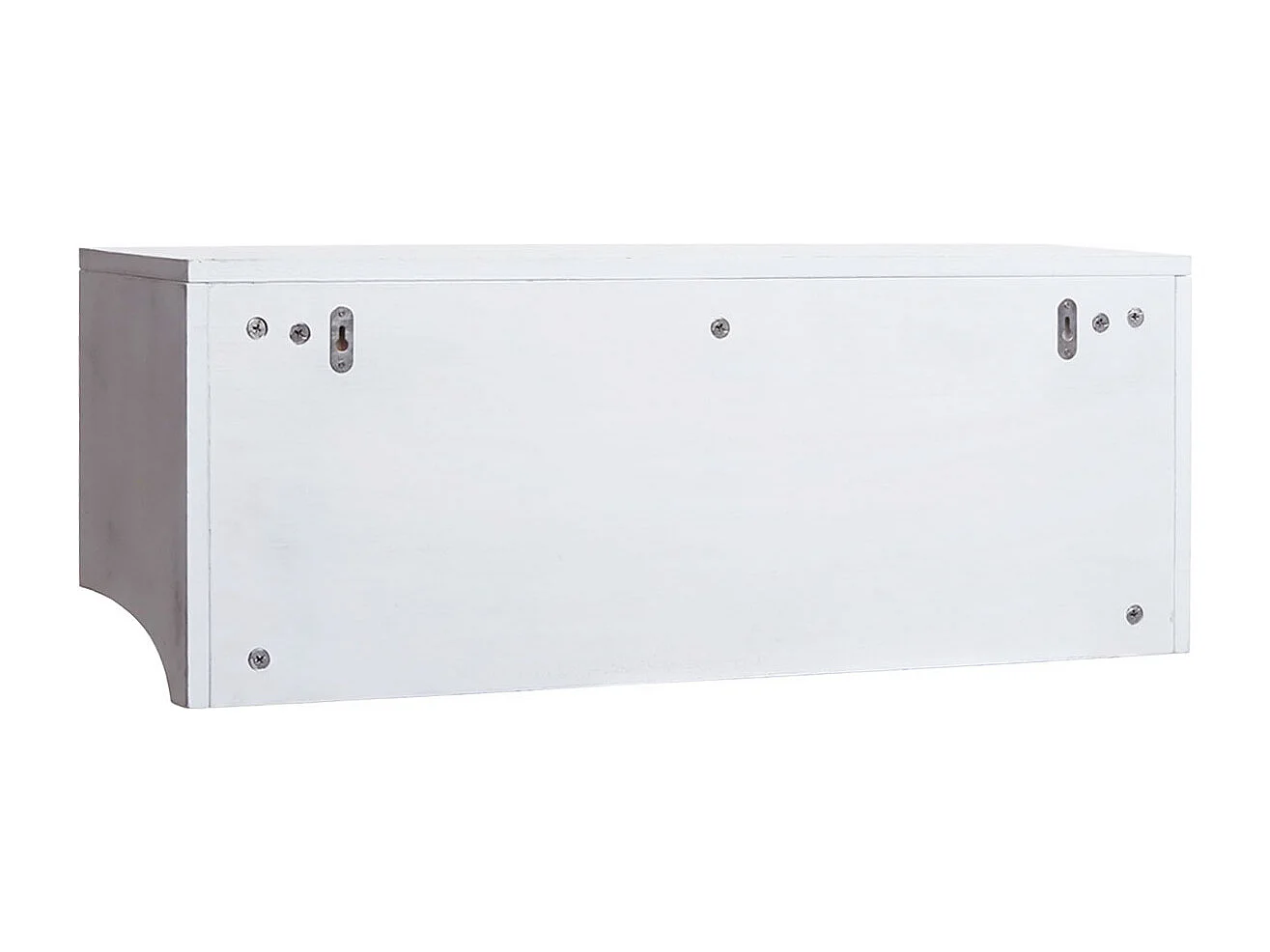 Mensola attaccapanni pensile MCW-K49 MDF da legno paulonia 30x80x20cm bianco shabby