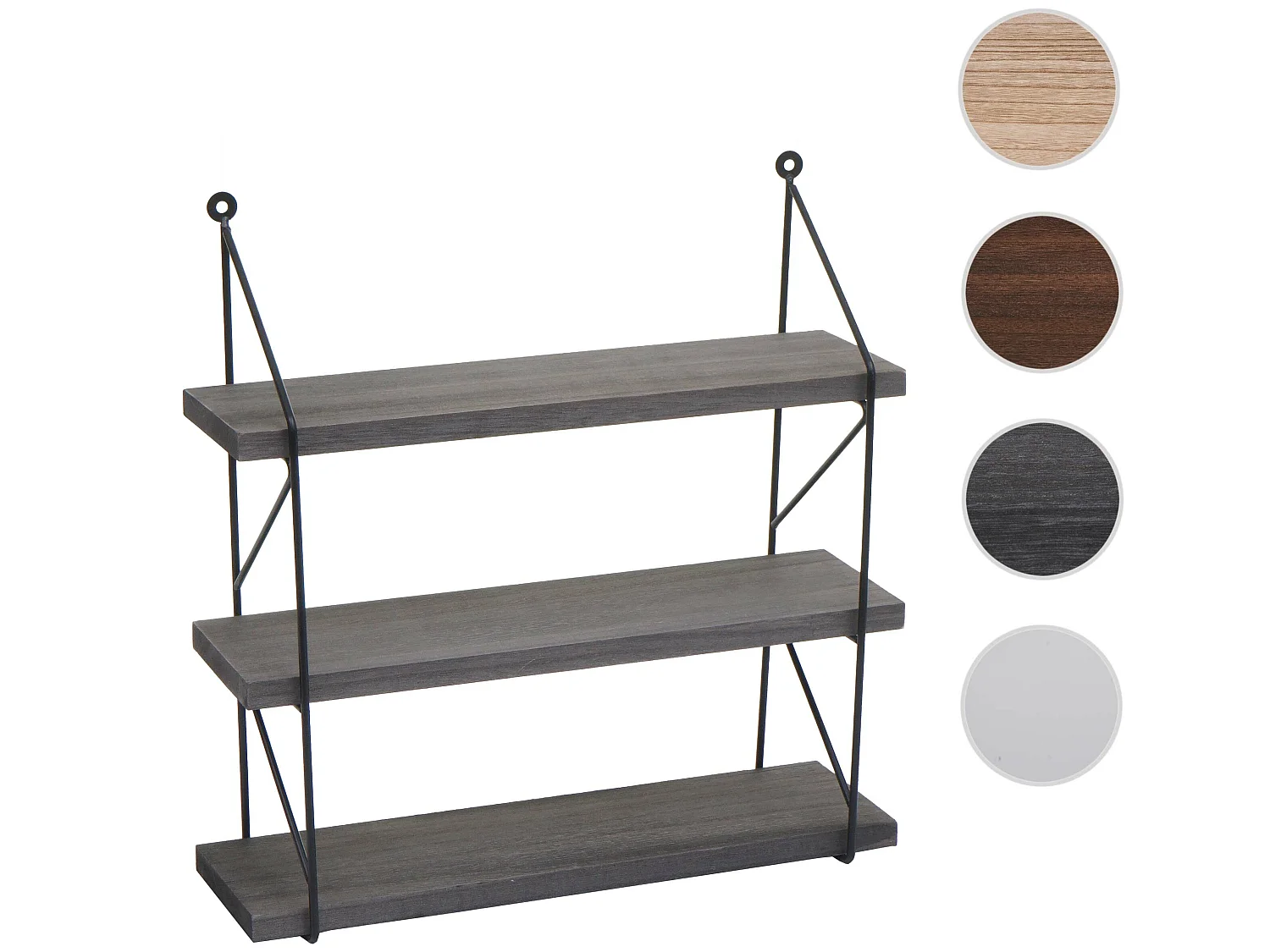 Étagère murale MCW-K78,  gris foncé