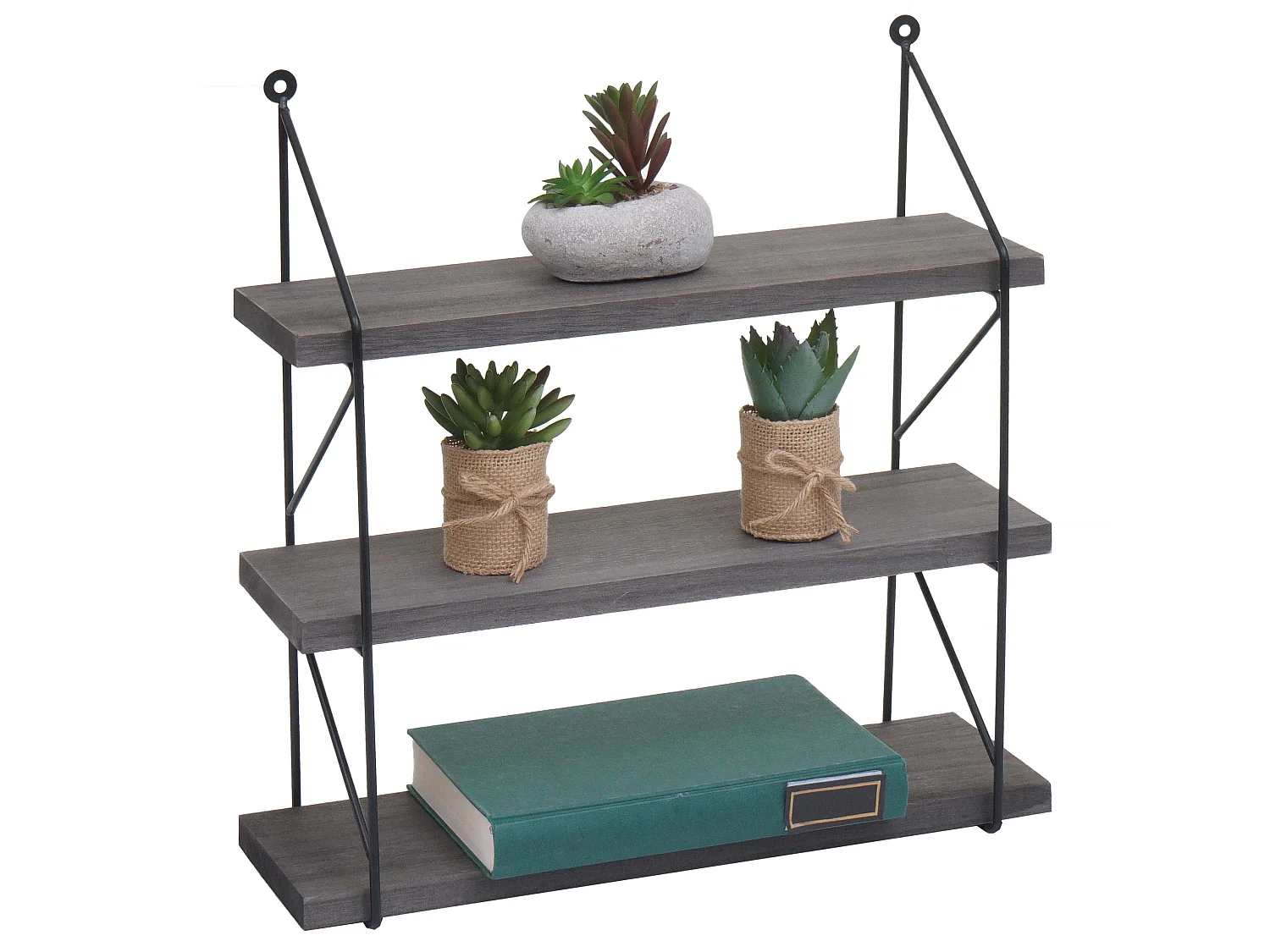 Étagère murale MCW-K78,  gris foncé