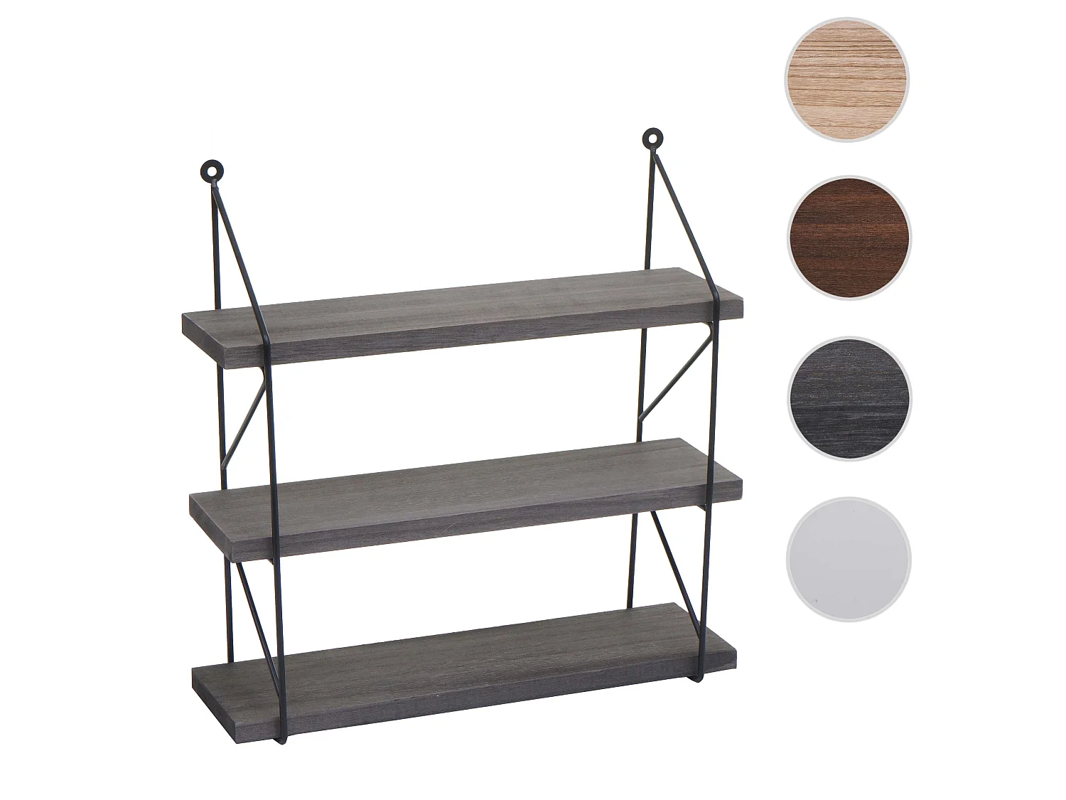 Étagère murale MCW-K78,  gris foncé