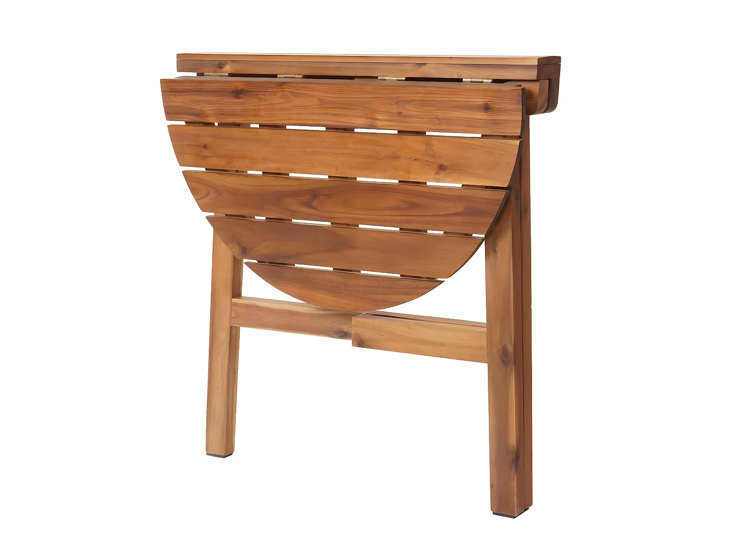 Tavolino pieghevole giardino balcone interni esterni MCW-L19 legno acacia 71x70x34cm