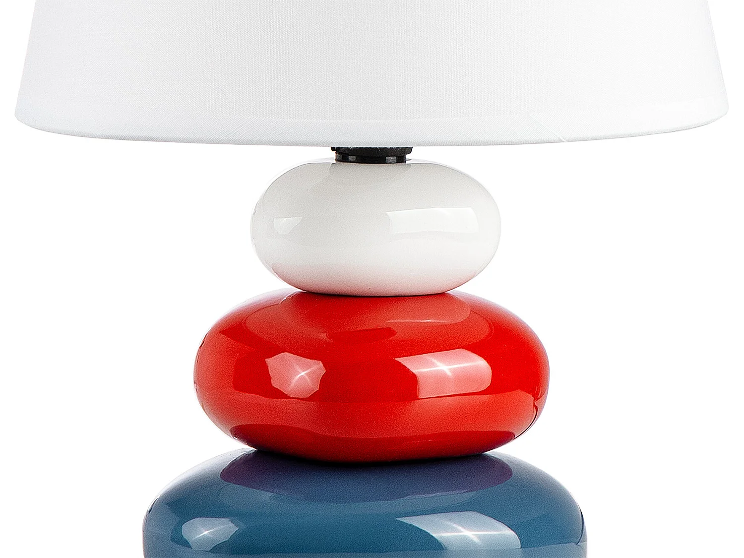 Nachttischlampen 2St. - Keramik/Stoff - Dunkelblau - SALU