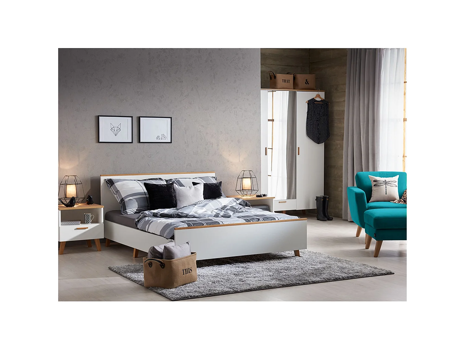 Nachttisch  - weiß - FRISK