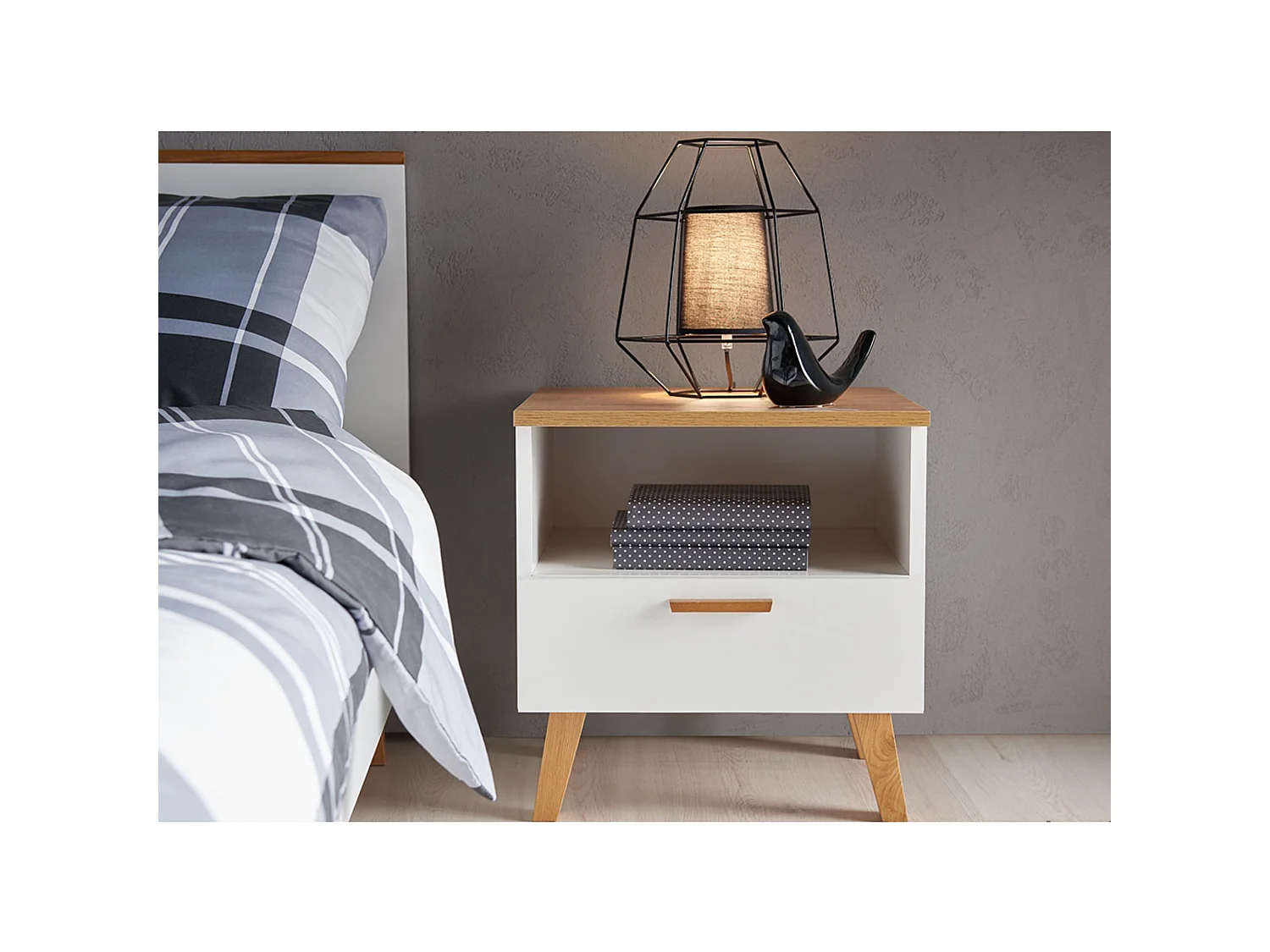 Nachttisch  - weiß - FRISK