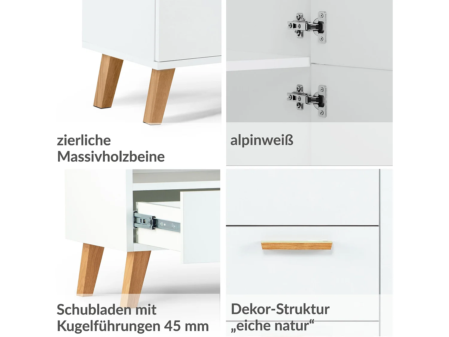 Nachttisch  - weiß - FRISK