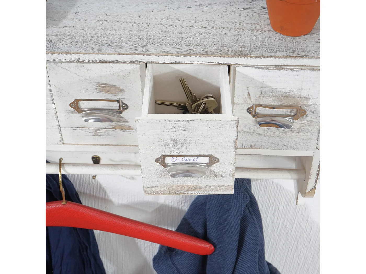 Garderobe MCW-C49,  shabby look, wit