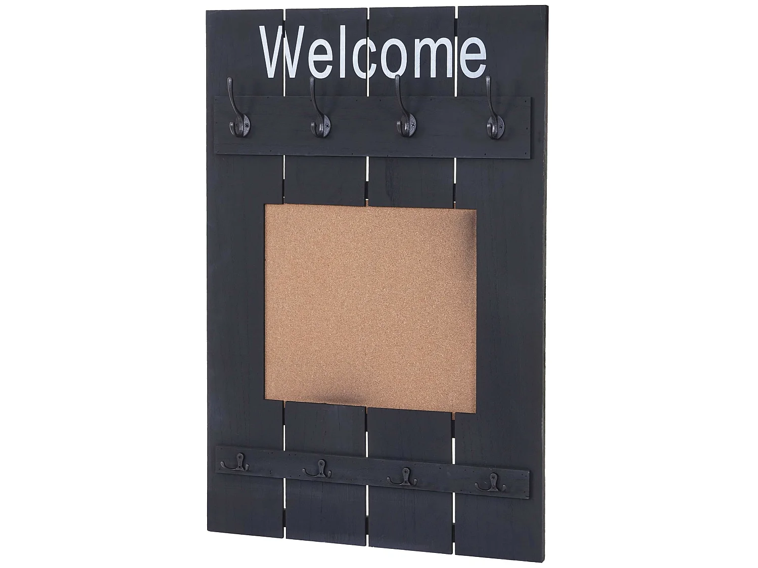 Portemanteau mural MCW-C89 avec tableau d'affichage,  gris foncé shabby