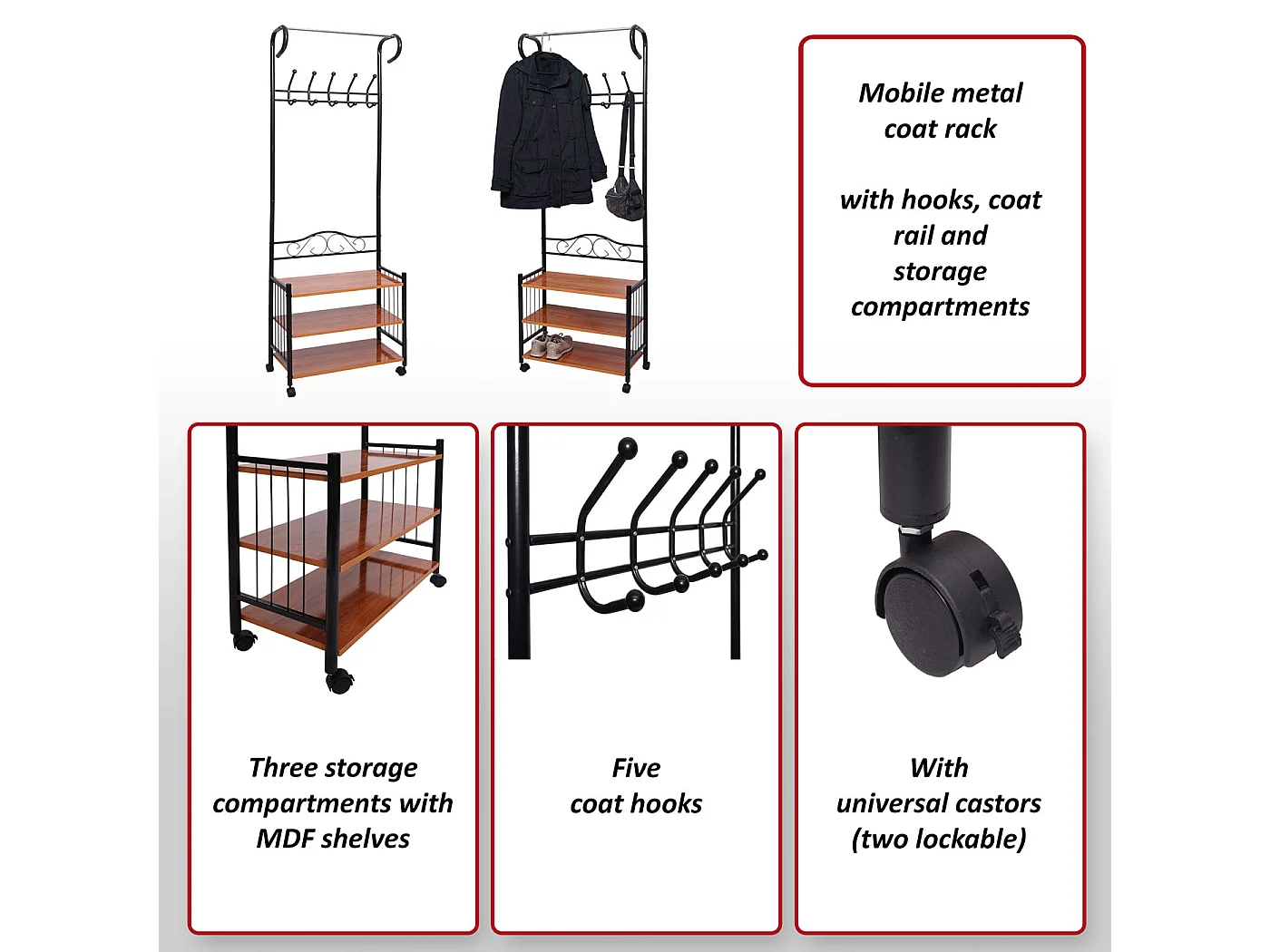 Portemanteau en métal Victoria