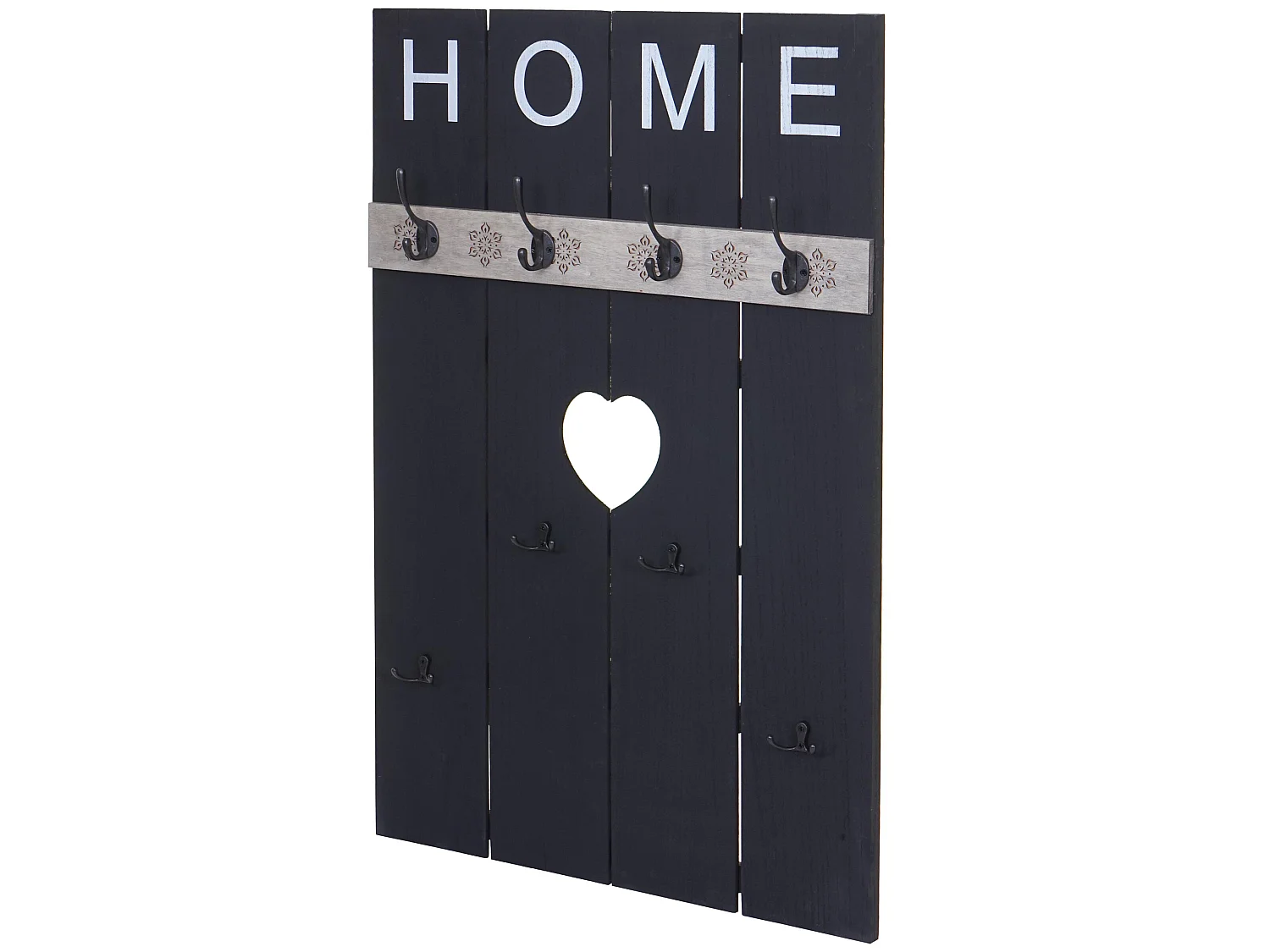 Portemanteau mural MCW-C89 Home look shabby,  gris foncé shabby