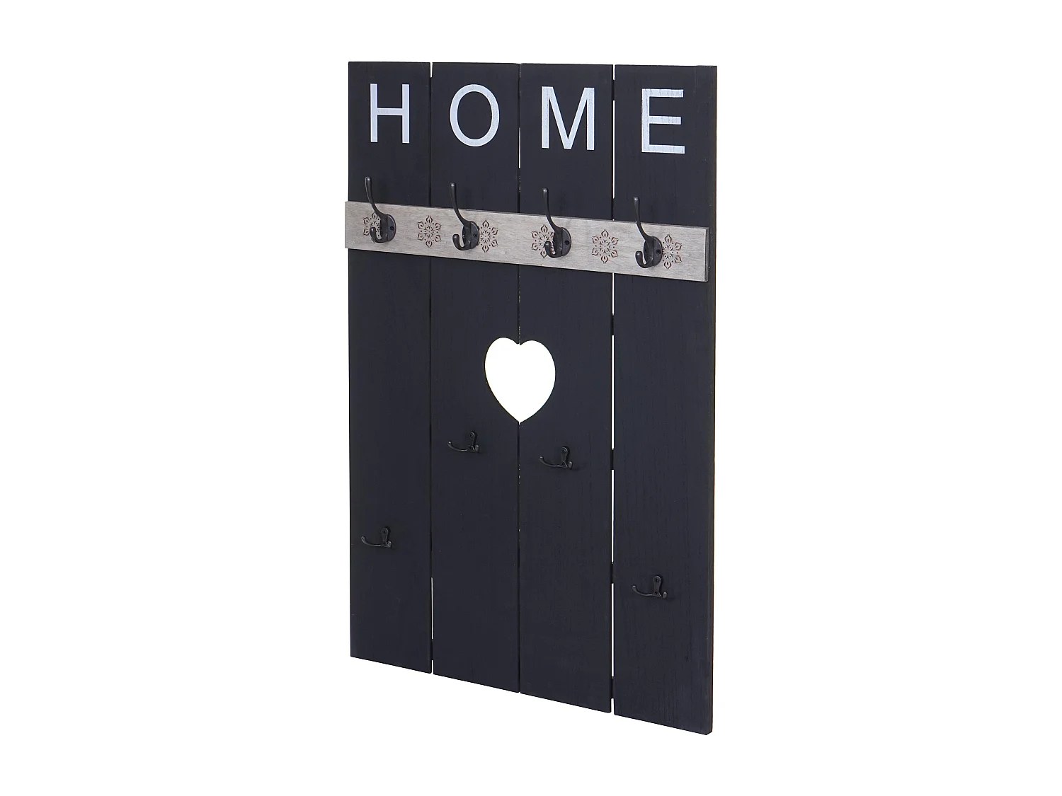 Portemanteau mural MCW-C89 Home look shabby,  gris foncé shabby