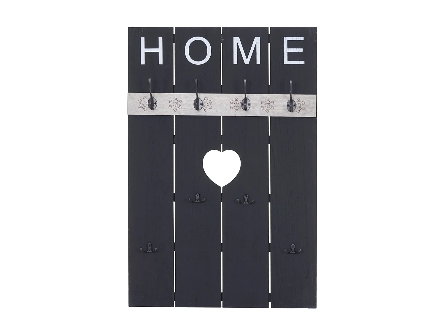 Portemanteau mural MCW-C89 Home look shabby,  gris foncé shabby