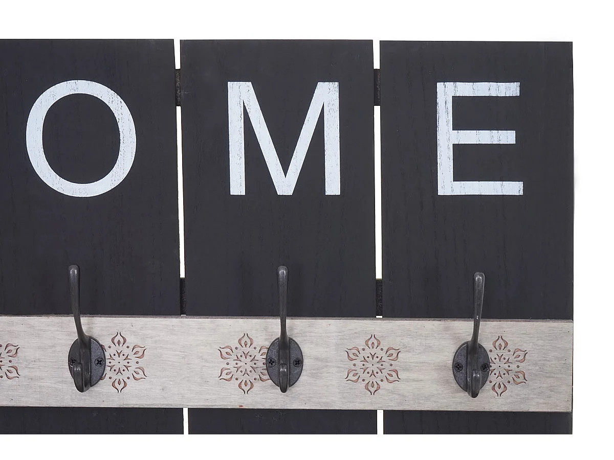 Portemanteau mural MCW-C89 Home look shabby,  gris foncé shabby