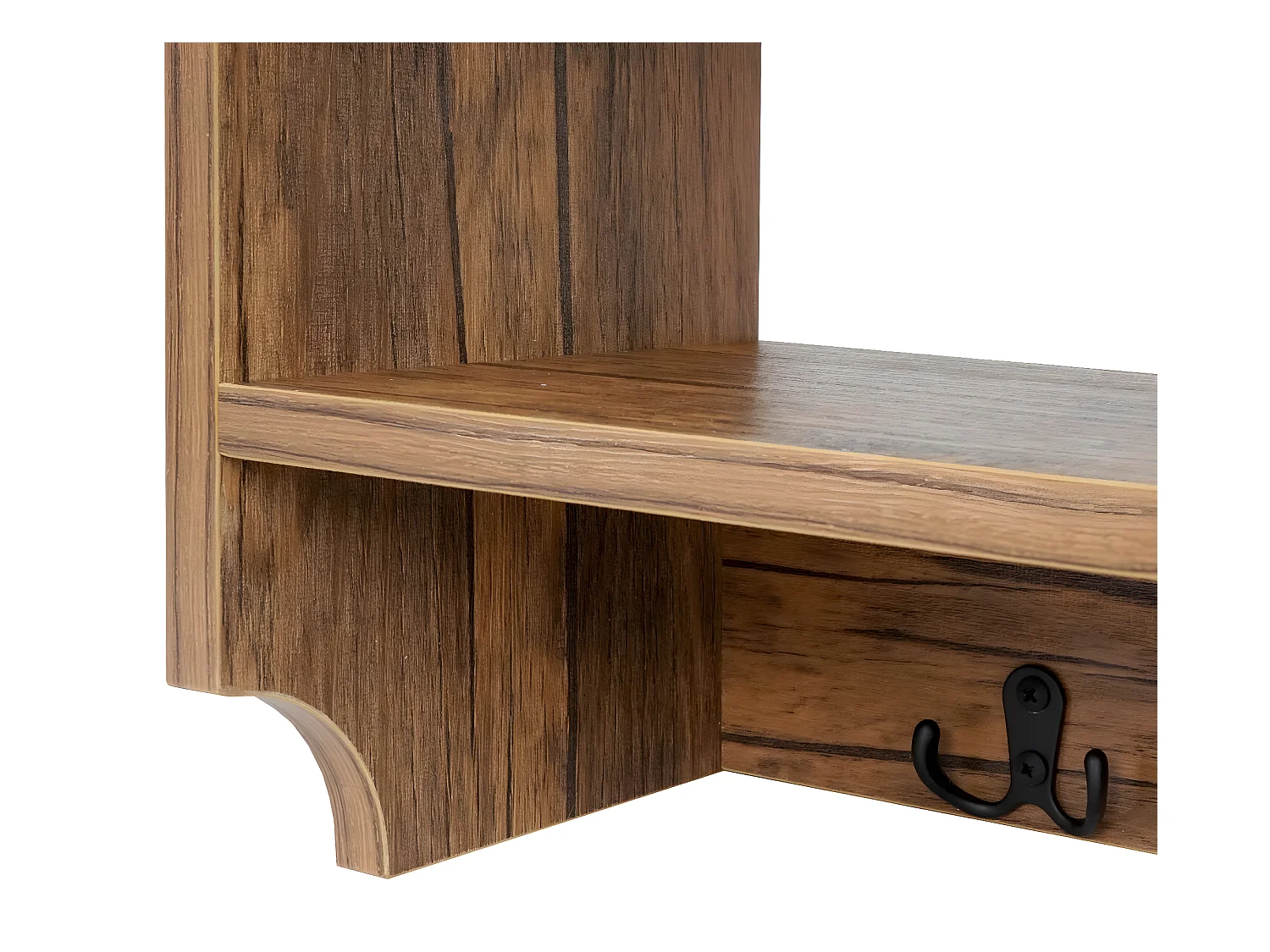 Portemanteau mural MCW-C68,  aspect chêne sauvage