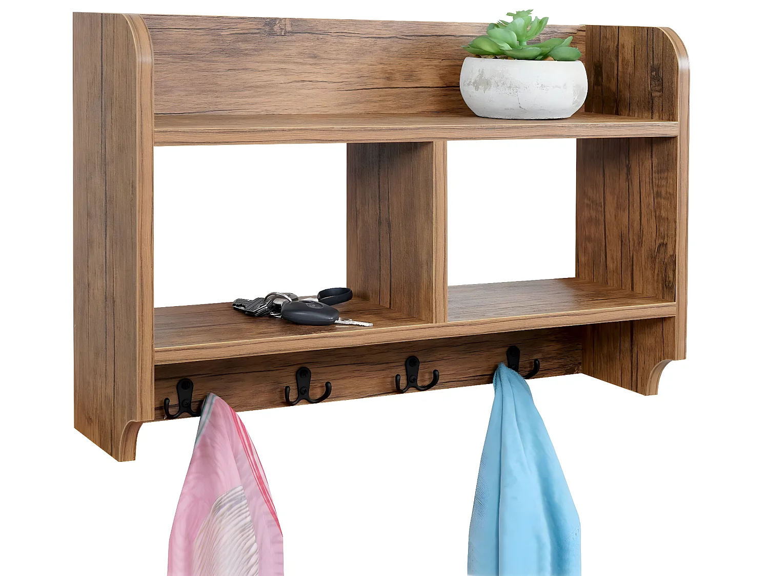 Bengaleiro de parede MCW-C68,  aspeto de carvalho selvagem