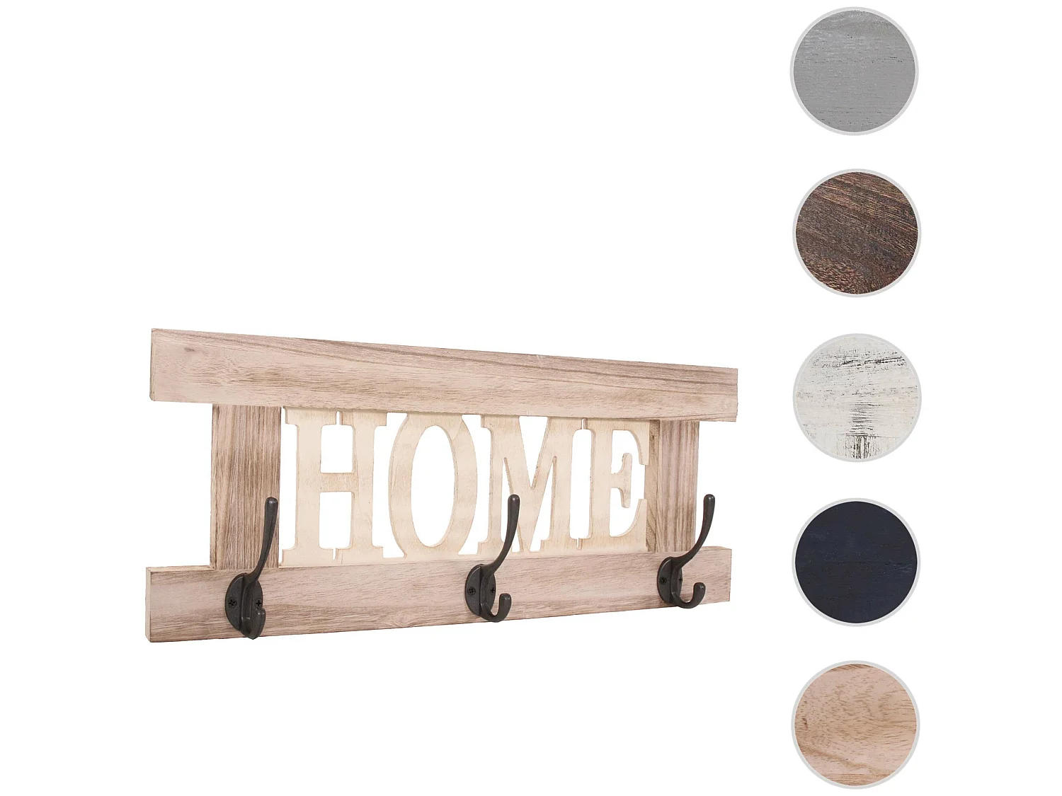 Appendiabiti guardaroba shabby vintage MCW-C60 Home 55x21cm naturale