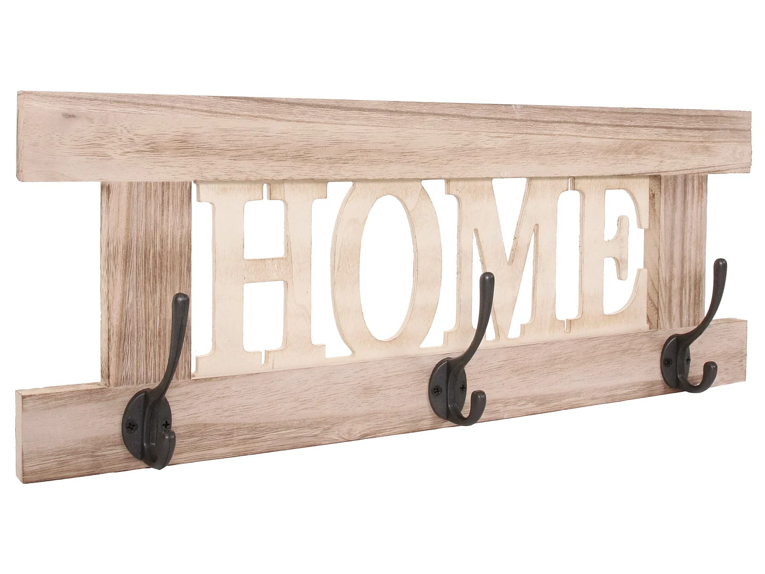 Wandkapstok MCW-C60 Home Shabby-look,  natuurlijk bruin