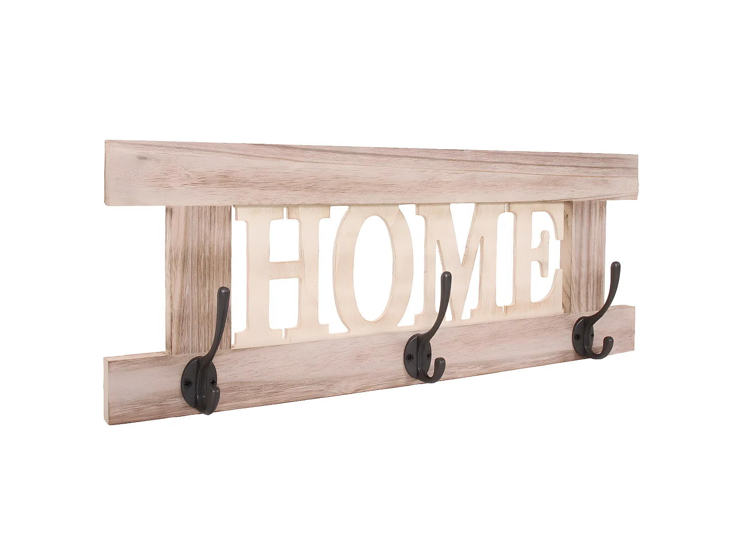 Wandkapstok MCW-C60 Home Shabby-look,  natuurlijk bruin