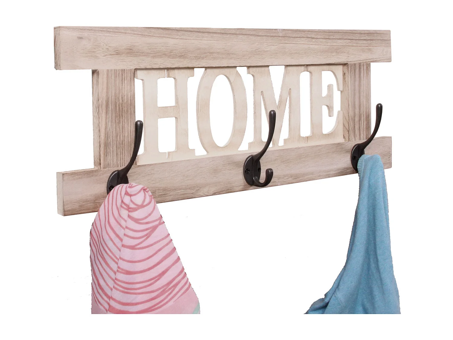 Bengaleiro de parede MCW-C60 Home Estilo gasto,  castanho natural