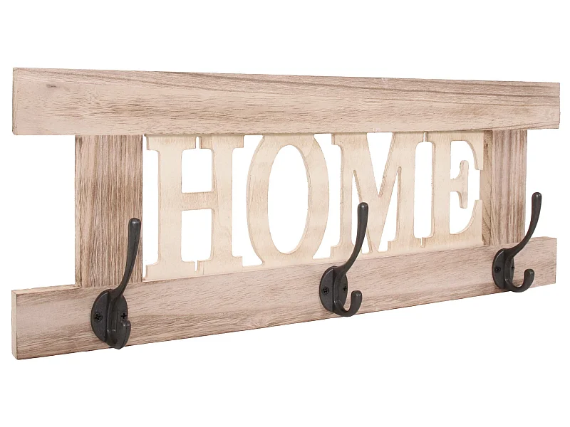 Portemanteau mural MCW-C60 Home look shabby,  brun nature shabby