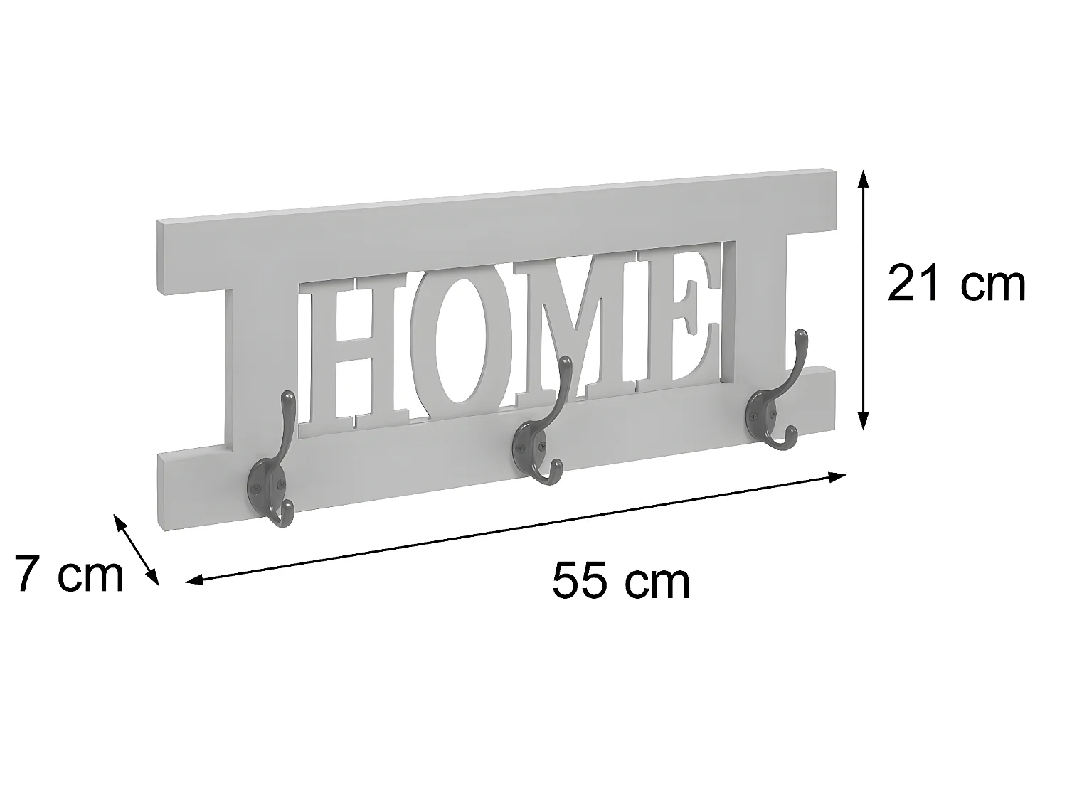 Wandgarderobe MCW-C60 Home Shabby-Look, Weiß, shabby