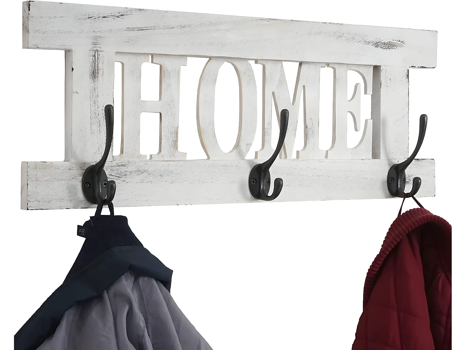 Wandgarderobe MCW-C60 Home Shabby-Look, Weiß, shabby