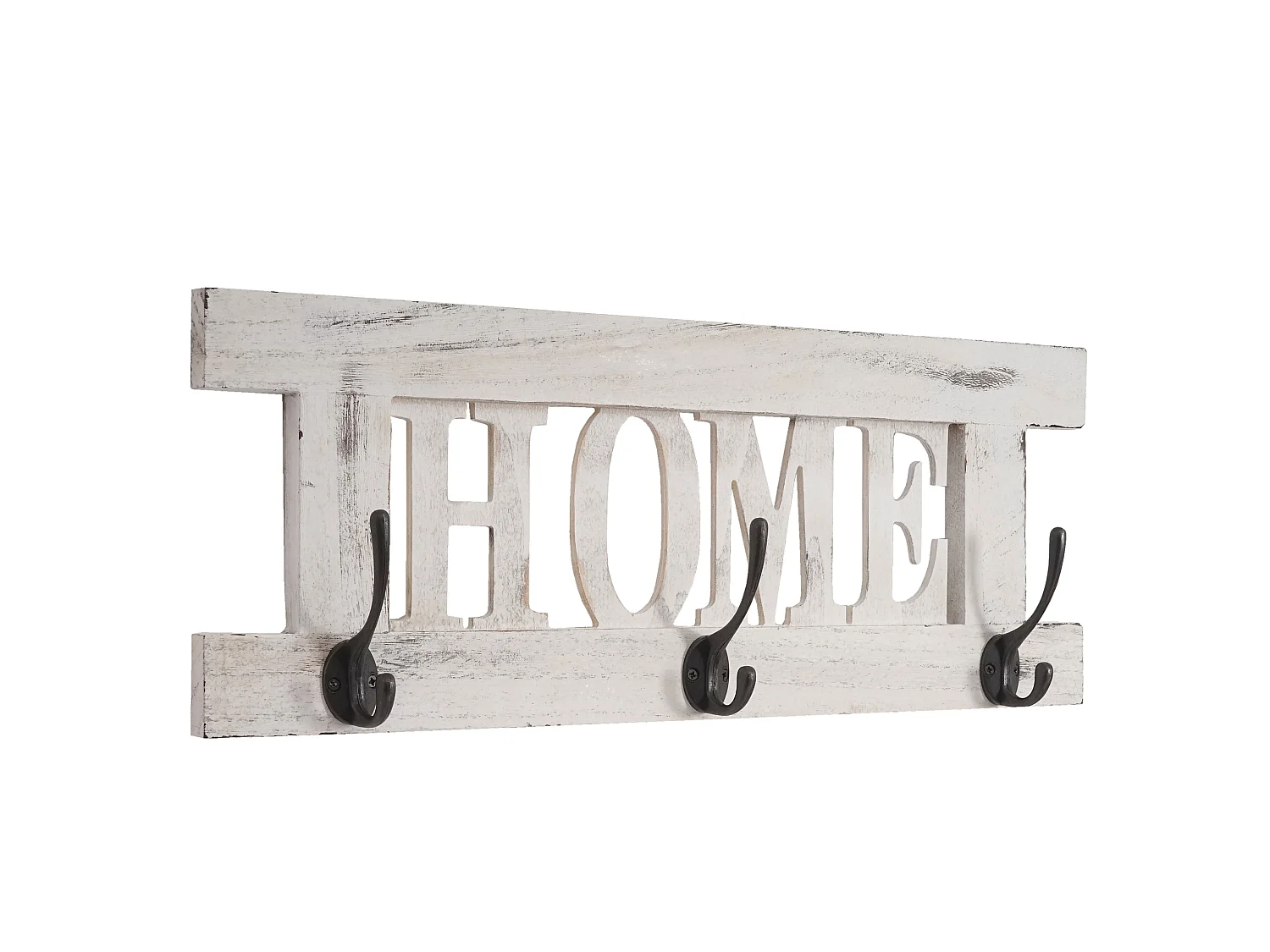 Portemanteau mural MCW-C60 Home look shabby,  blanc