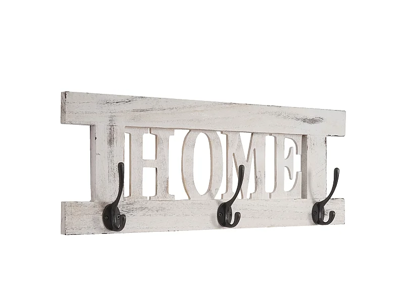 Portemanteau mural MCW-C60 Home look shabby,  blanc