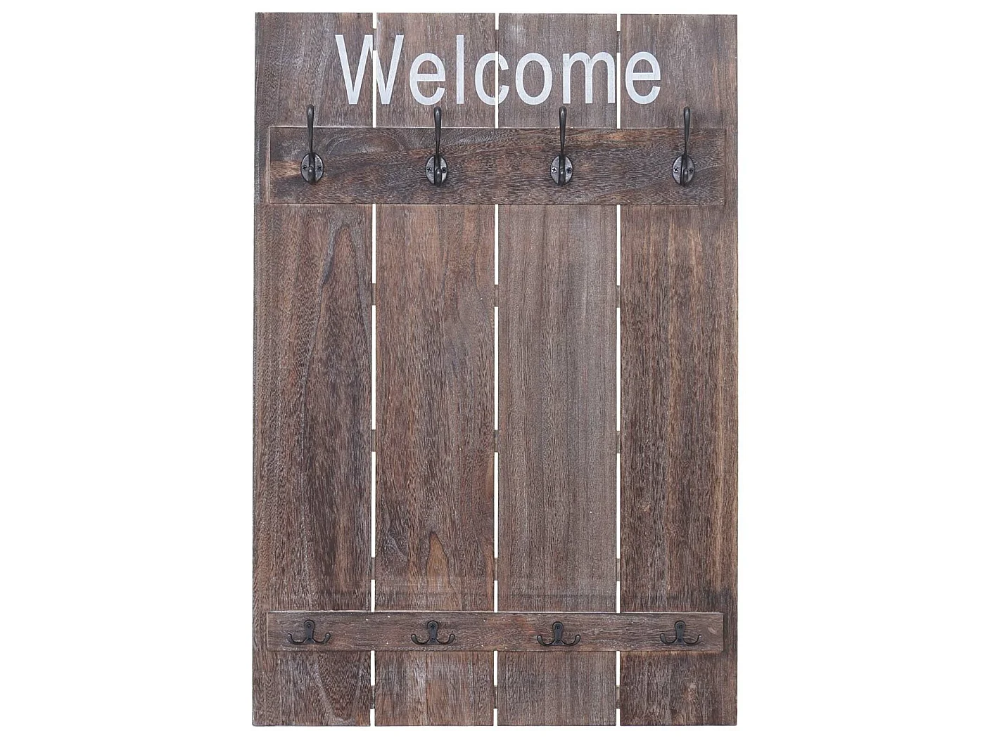 Perchero de pared MCW-C89 Welcome Shabby,  marrón, shabby