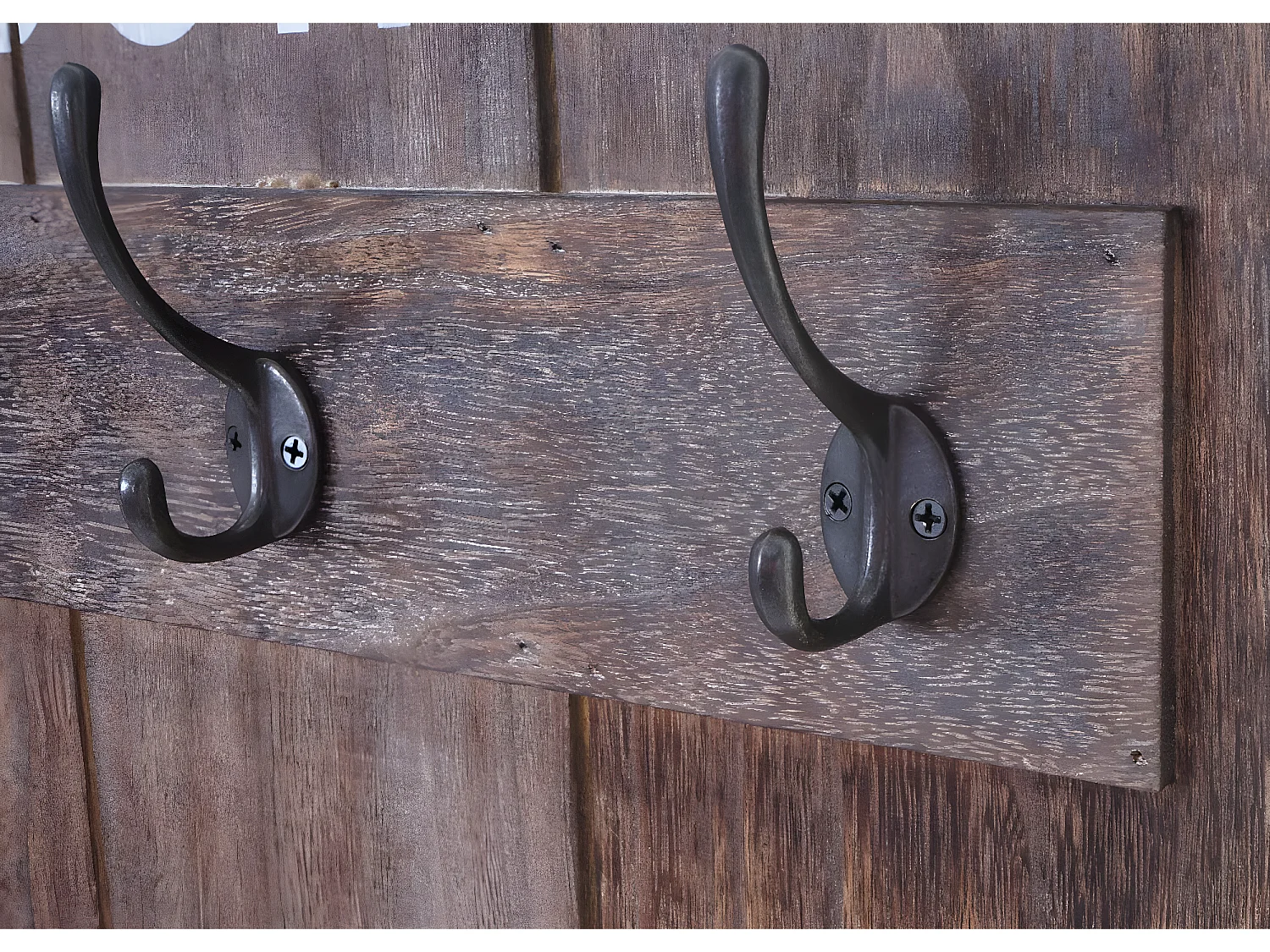 Perchero de pared MCW-C89 Welcome Shabby,  marrón, shabby