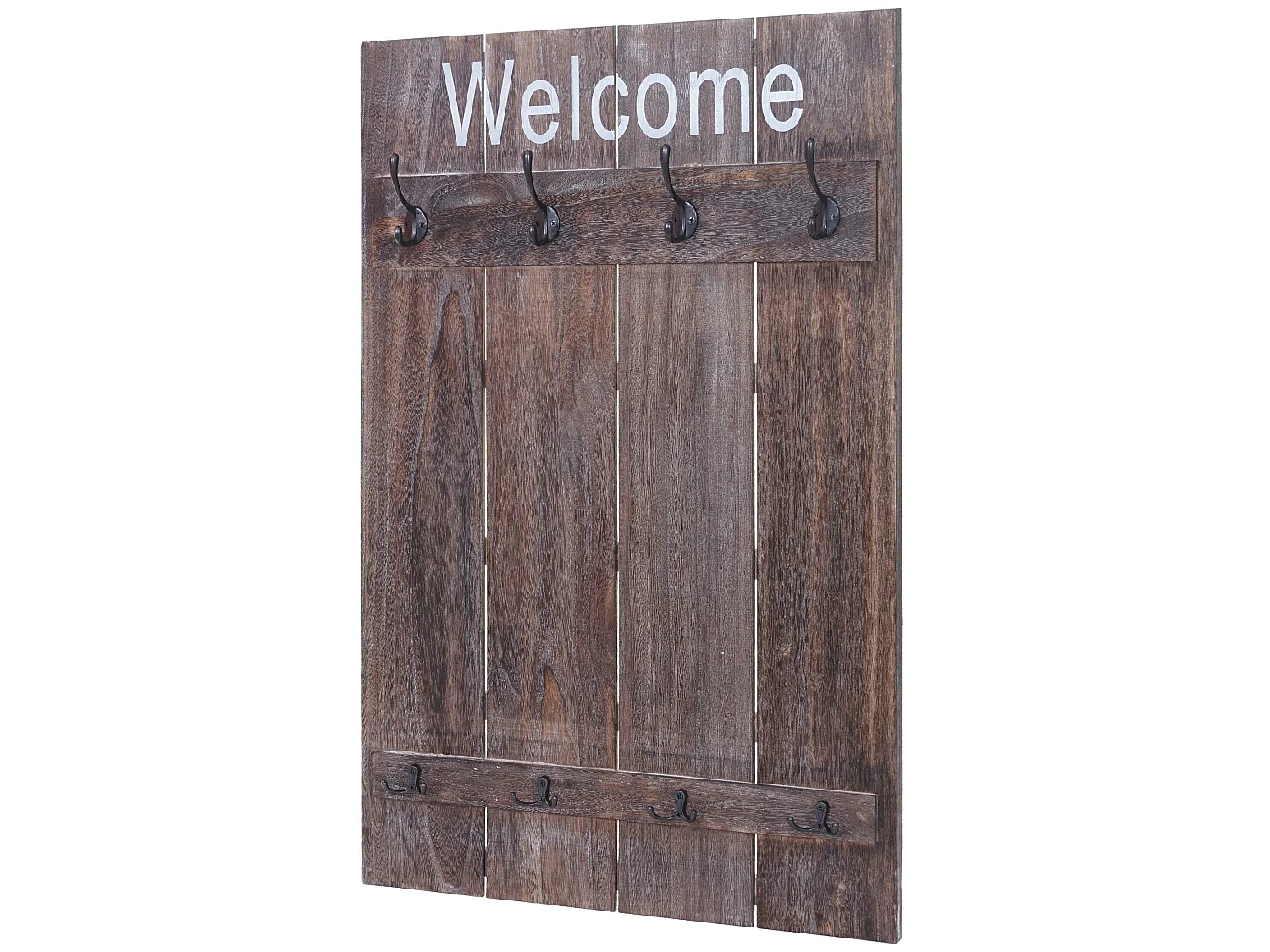 Portemanteau mural MCW-C89 Welcome Shabby,  brun shabby