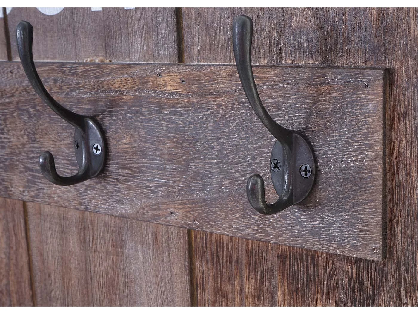 Wandkapstok MCW-C89 Welcome Shabby,  bruin, shabby