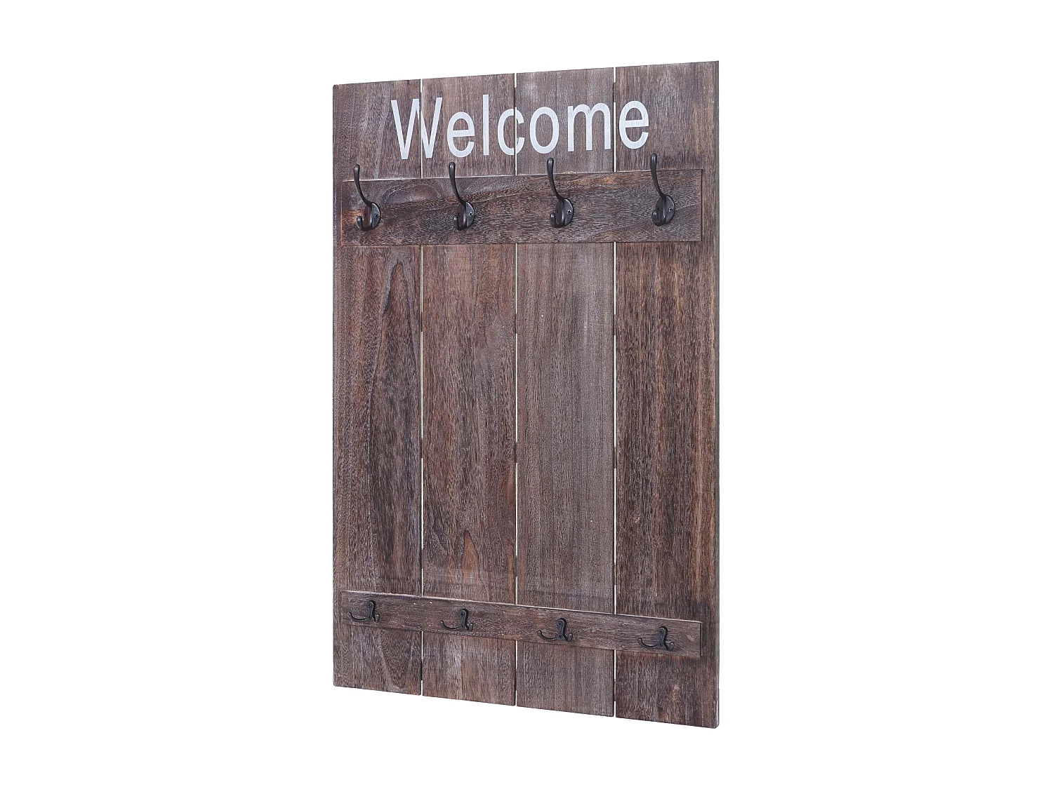 Wandkapstok MCW-C89 Welcome Shabby,  bruin, shabby
