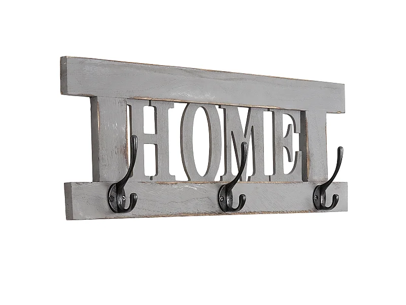 Wandkapstok MCW-C60 Home Shabby-look,  grijs, shabby