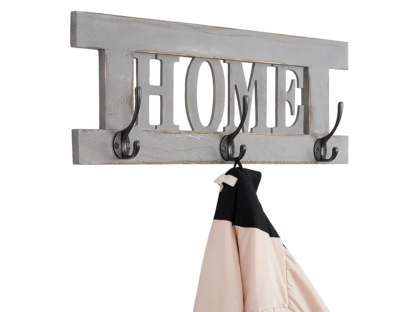 Appendiabiti guardaroba shabby vintage MCW-C60 Home 55x21cm grigio