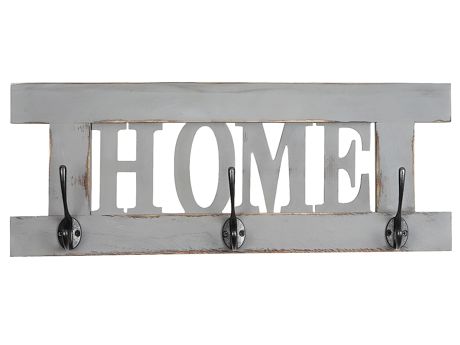 Portemanteau mural MCW-C60 Home look shabby,  gris shabby