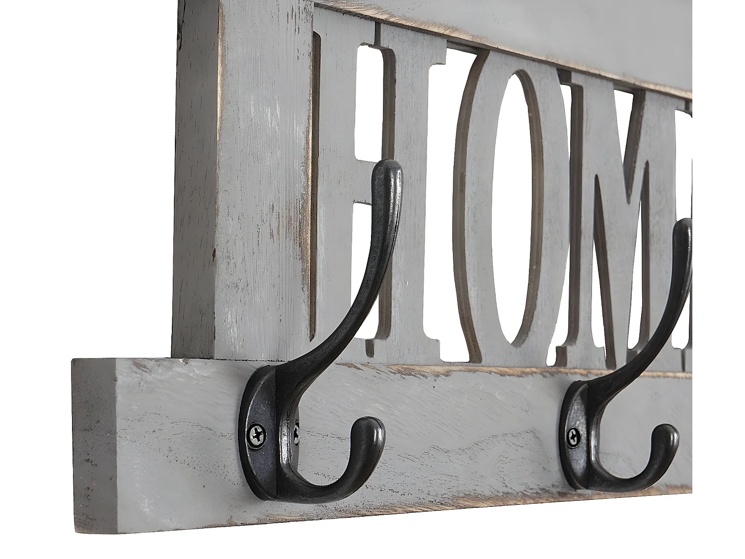 Portemanteau mural MCW-C60 Home look shabby,  gris shabby