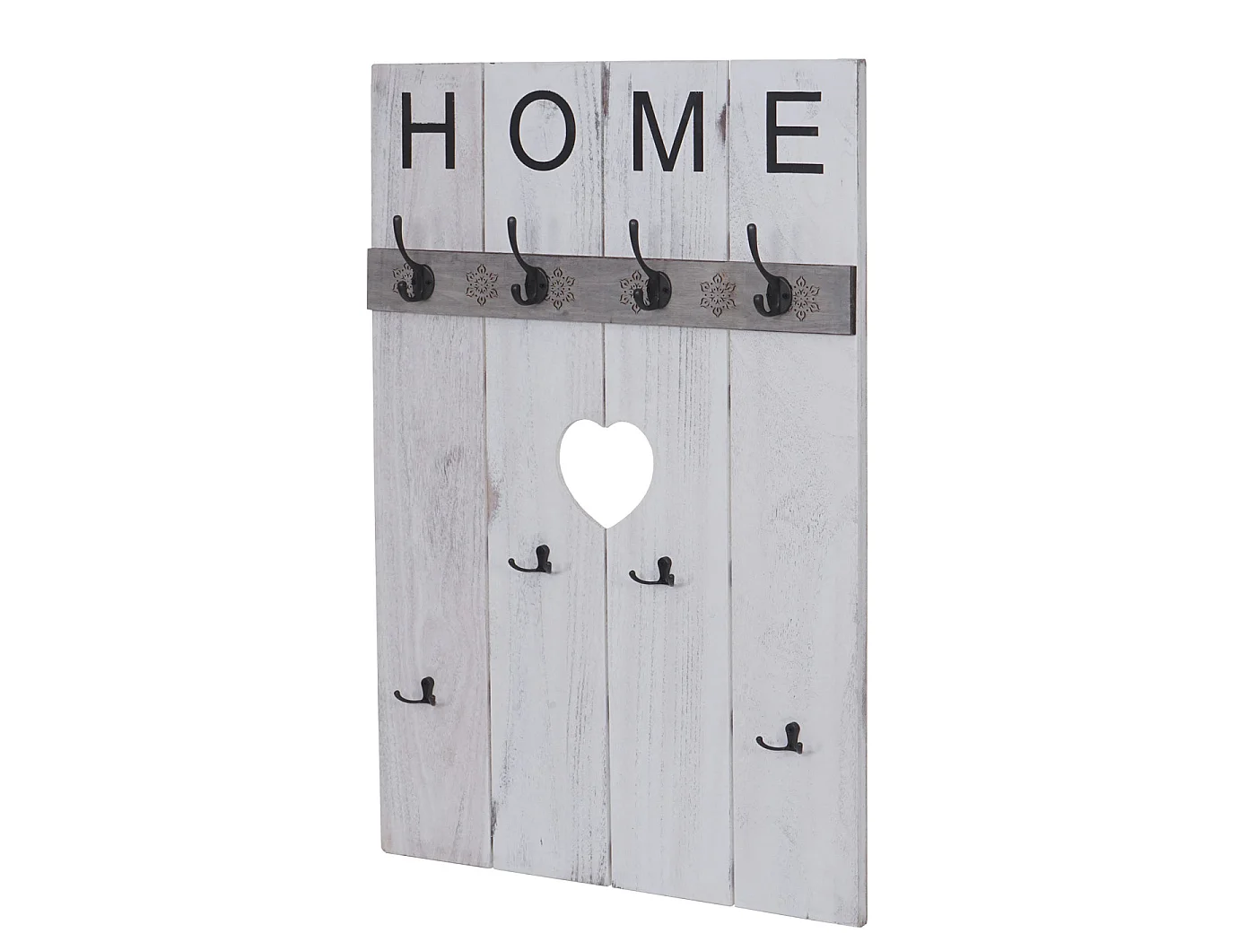 Portemanteau mural MCW-C89 Home look shabby,  blanc shabby