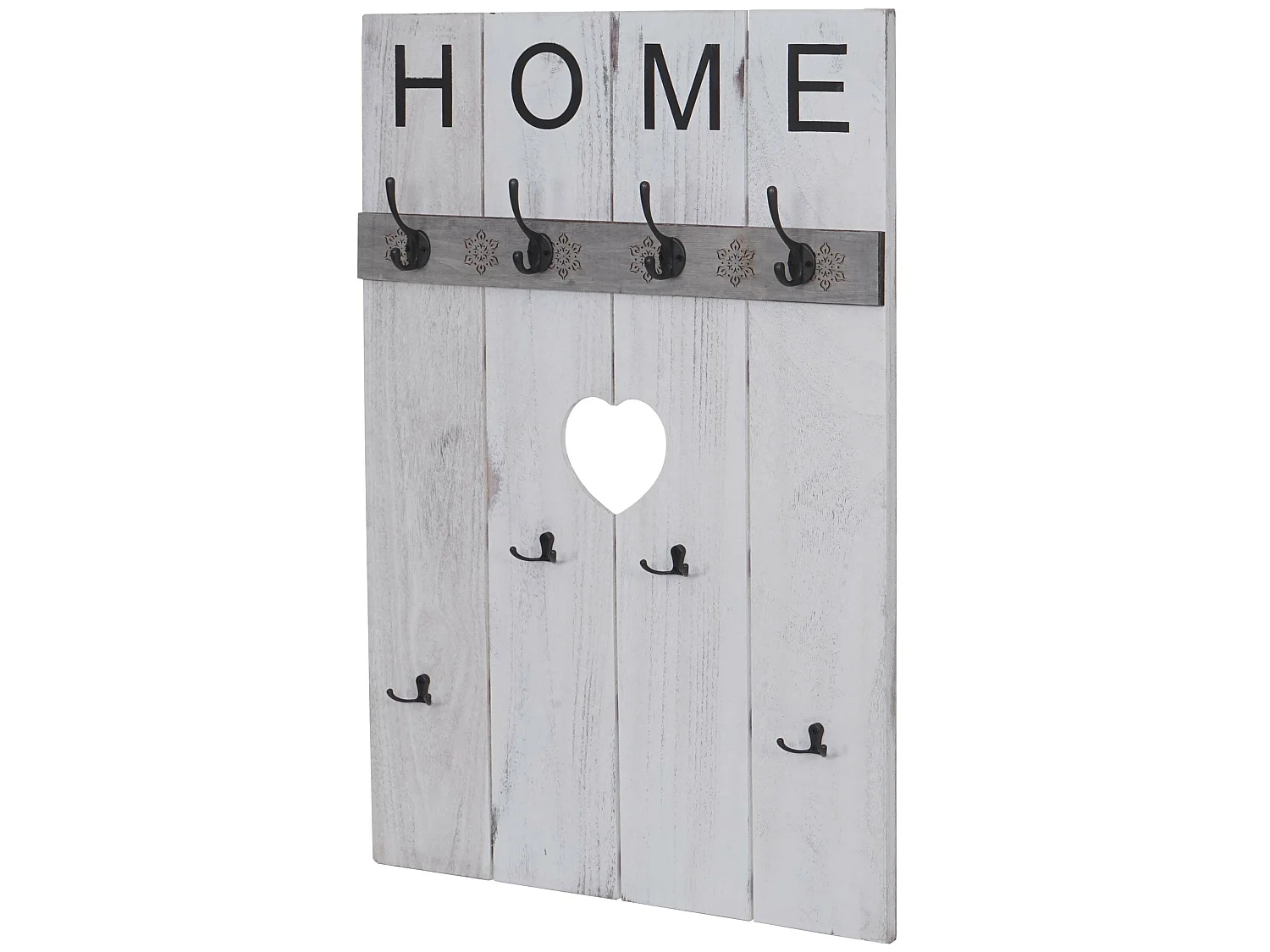 Portemanteau mural MCW-C89 Home look shabby,  blanc shabby