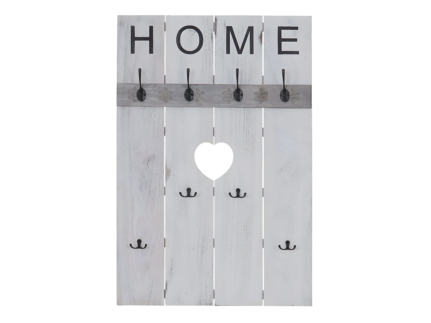 Portemanteau mural MCW-C89 Home look shabby,  blanc shabby