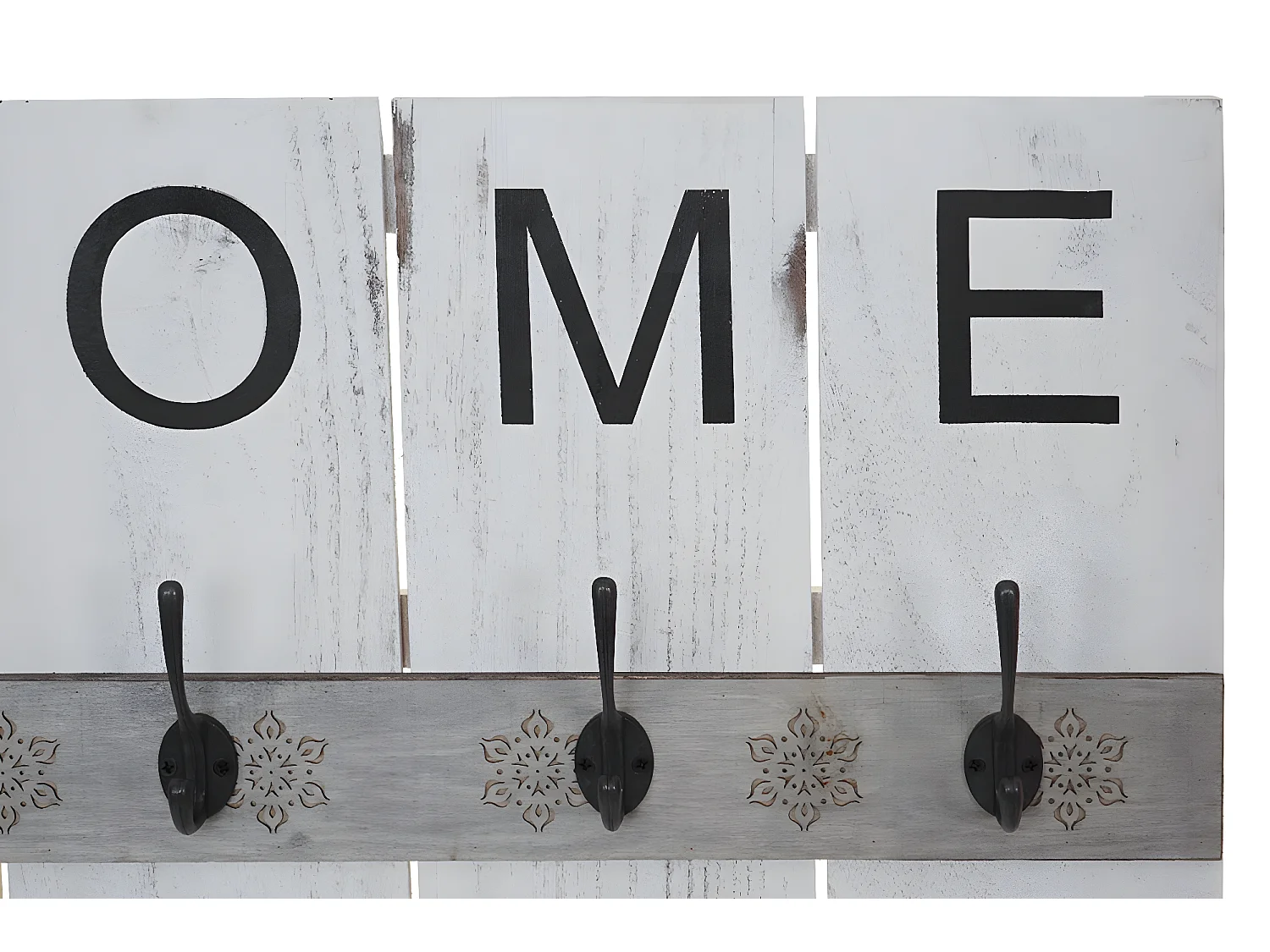 Portemanteau mural MCW-C89 Home look shabby,  blanc shabby