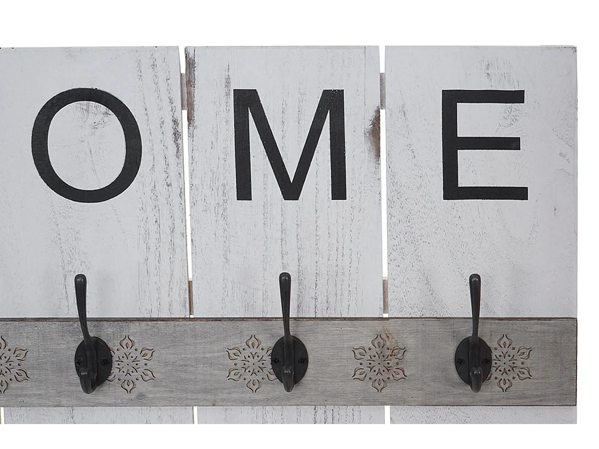 Portemanteau mural MCW-C89 Home look shabby,  blanc shabby