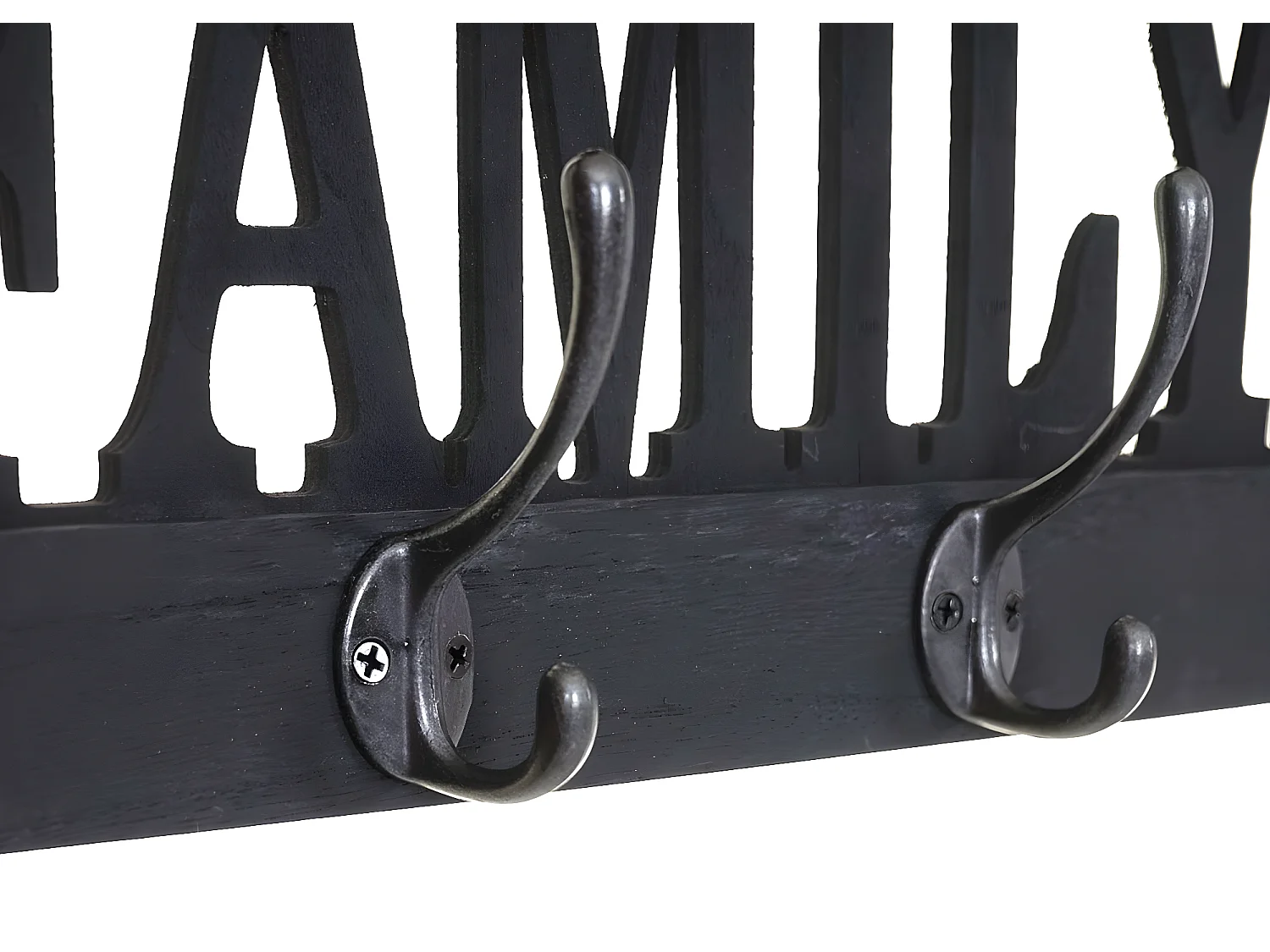 Wandkapstok MCW-C60 Shabby (2-delig),  donkergrijs