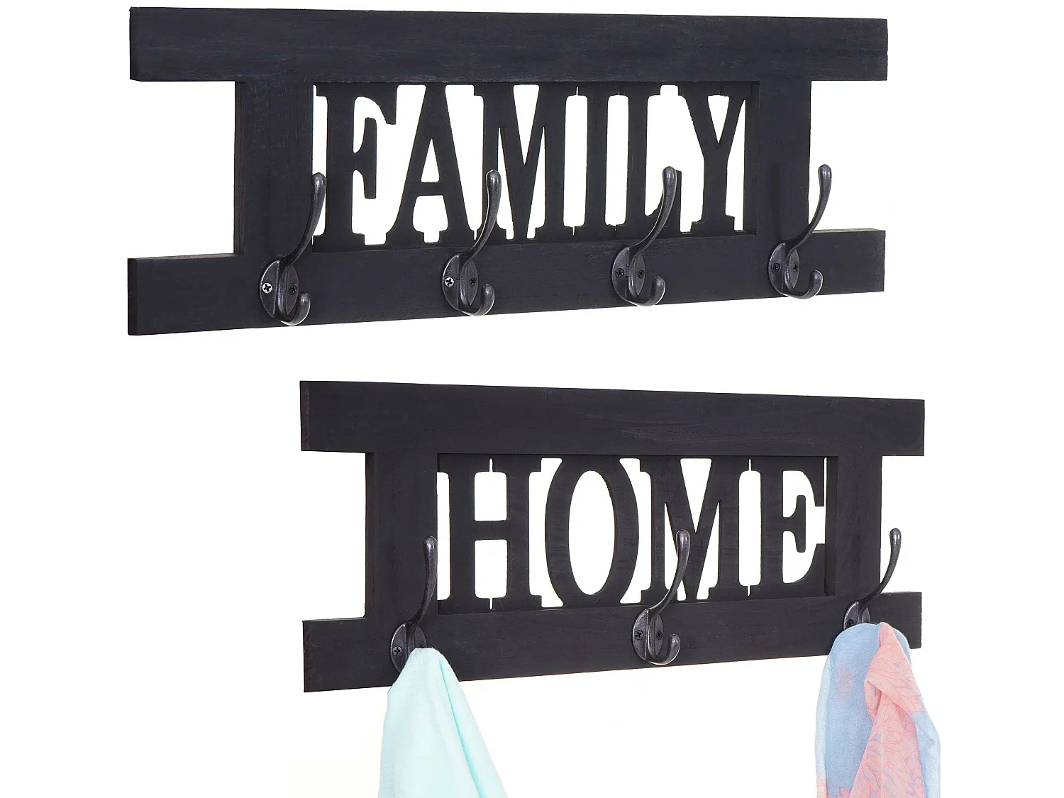 Bengaleiro de parede MCW-C60 Shabby (2 peças),  cinzento escuro