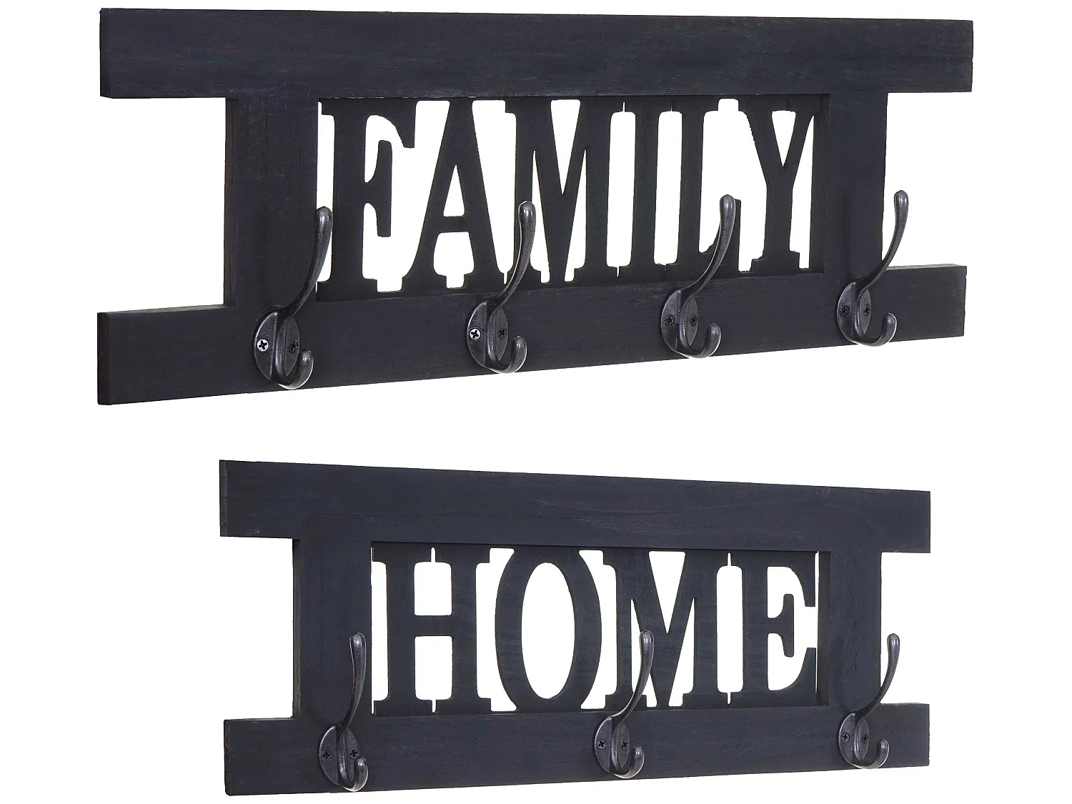 Bengaleiro de parede MCW-C60 Shabby (2 peças),  cinzento escuro