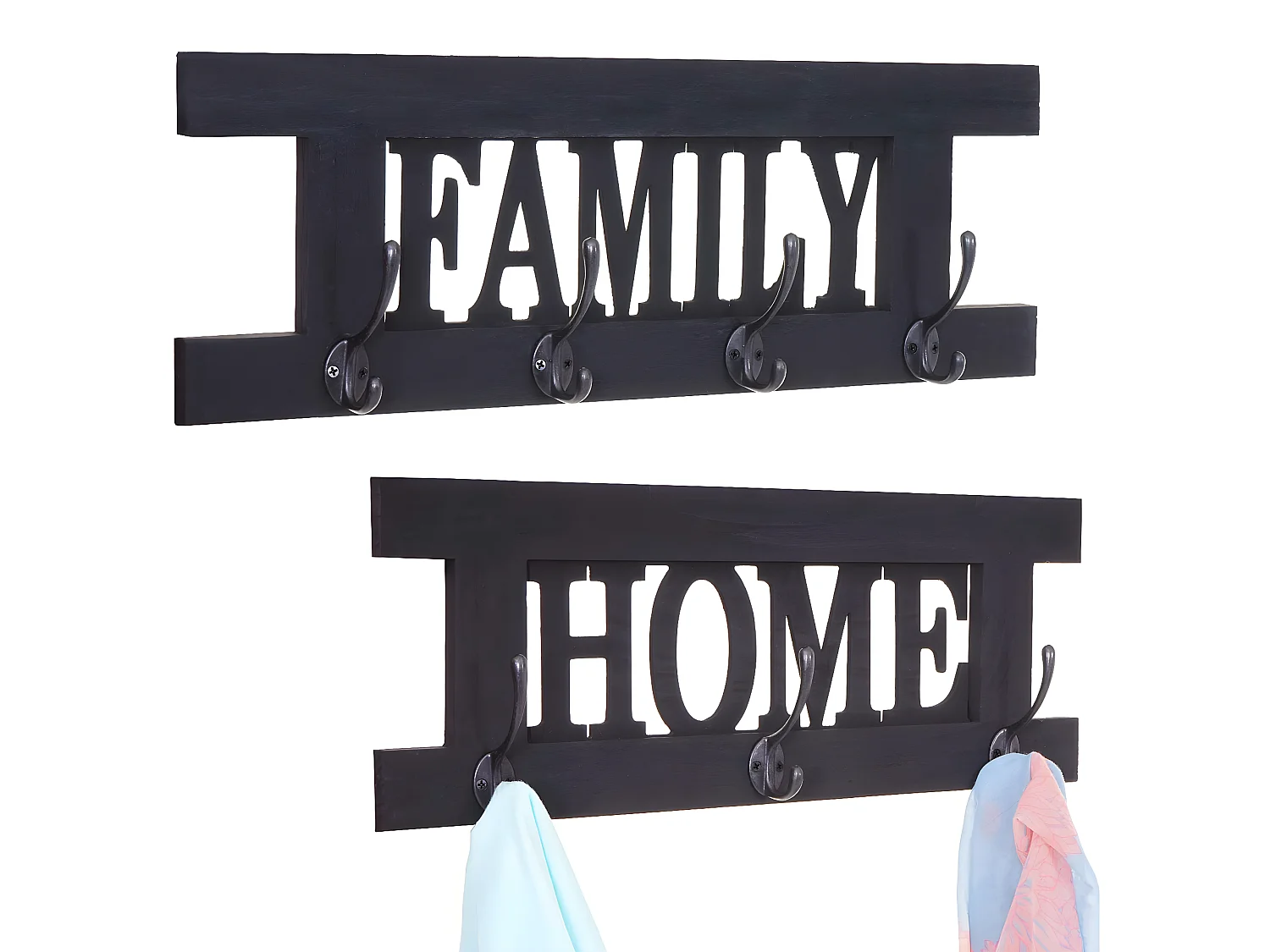 Bengaleiro de parede MCW-C60 Shabby (2 peças),  cinzento escuro